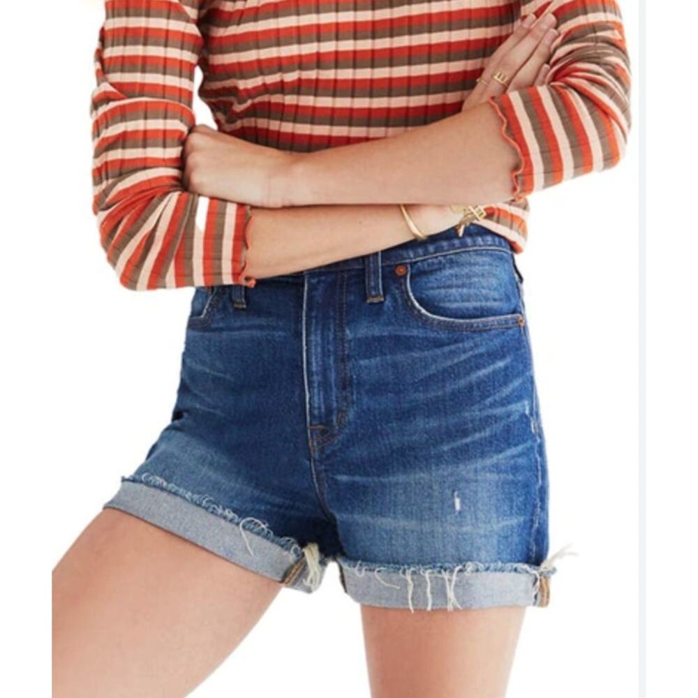 Madewell High-Rise Denim Shorts Glenoaks Wash Cutoff Edition